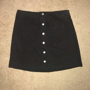 Black button down skirt